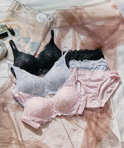 【northerly 新フィットシリーズ 】脇高 カシュクールノンワイヤー ブラジャー＆ショーツセット B～Fカップ 【northerly】